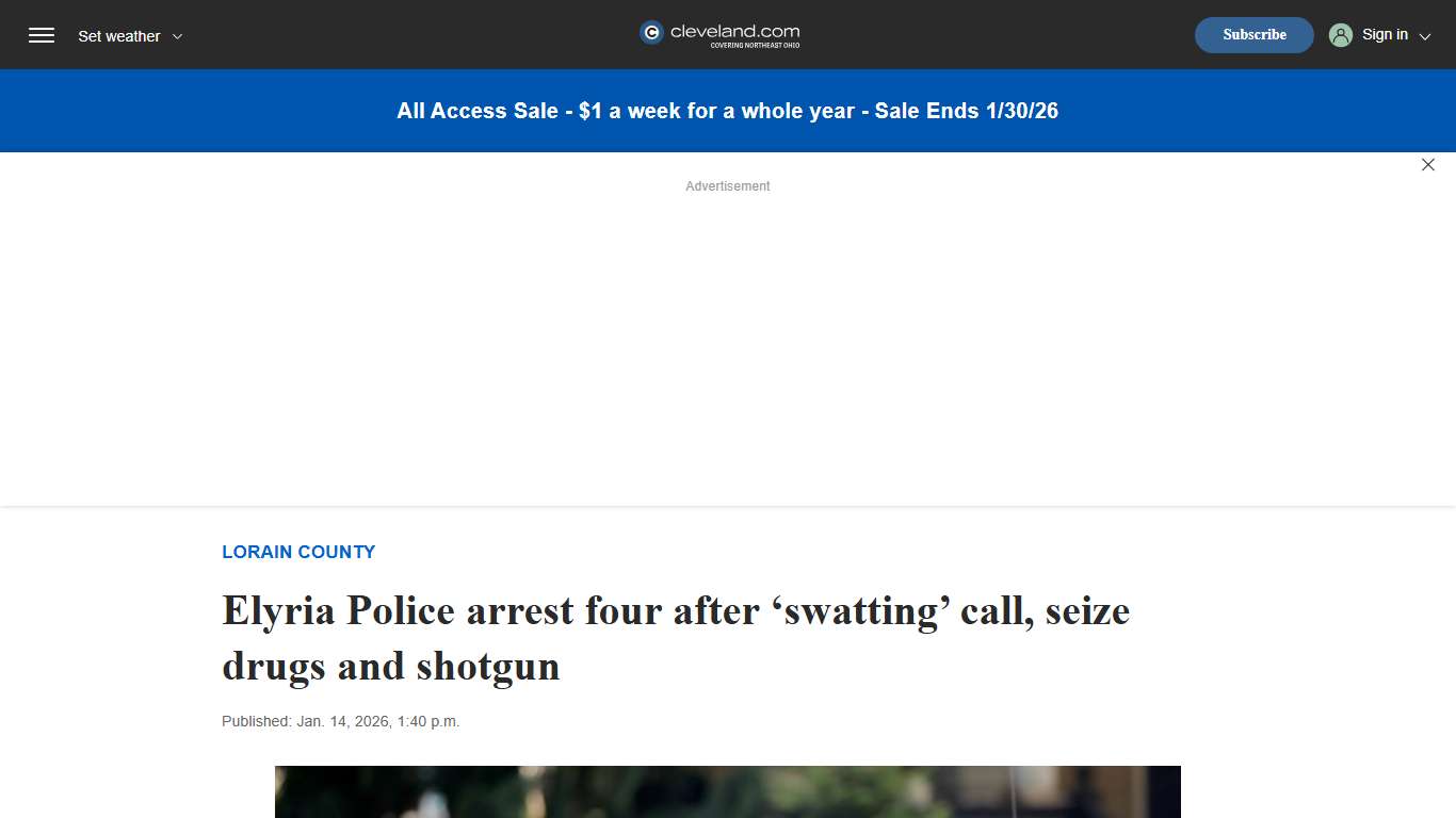 Elyria Police arrest four after ‘swatting’ call, seize drugs and shotgun - cleveland.com