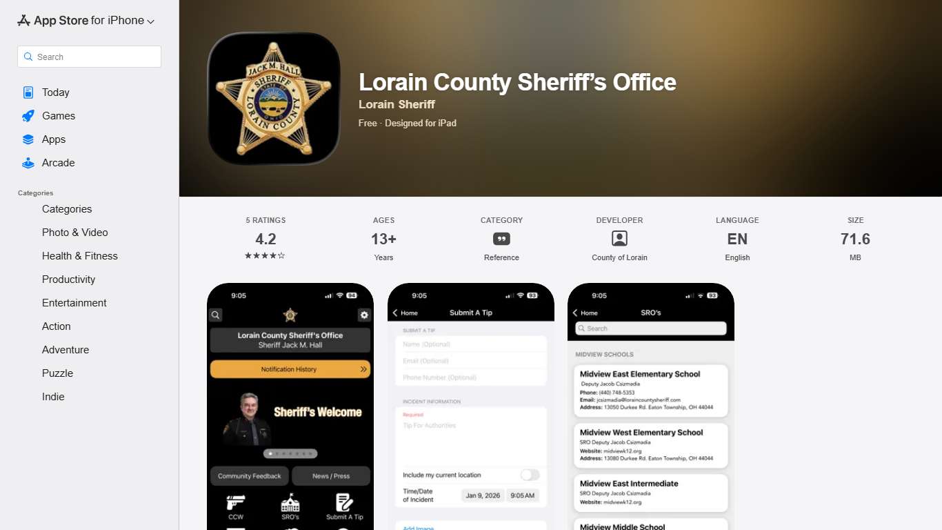 ‎Lorain County Sheriff’s Office App - App Store